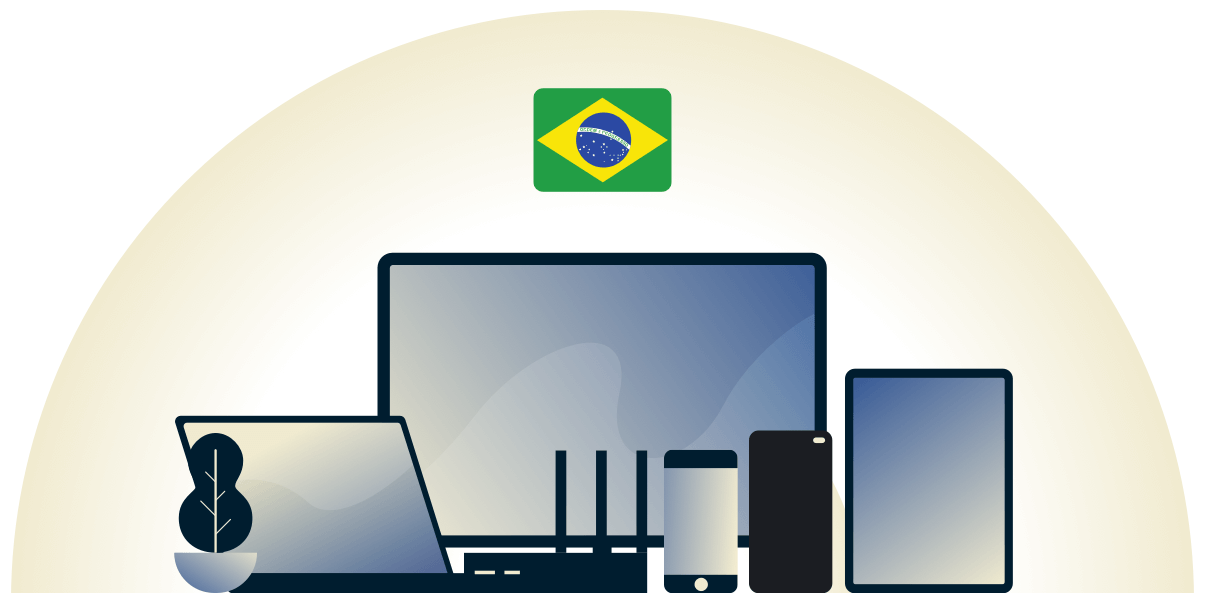 様々なデバイスを保護するブラジル対応VPN